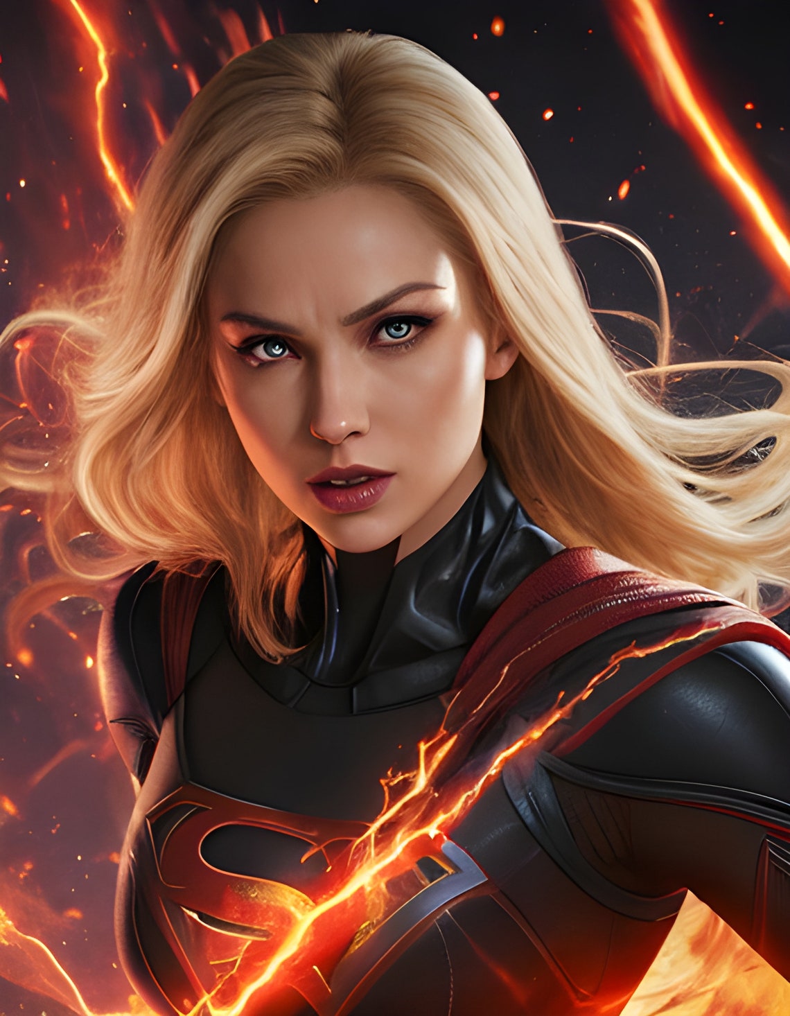 Supergirl Digital Art Etsy