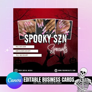 October Bookings Flyers, Halloween Bookings available, spooky flyer, appointment flyer, hair, nails, makeup lashes braids wigs flyer
