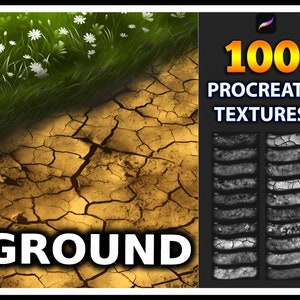 100 Procreate Bodenmuster Texturbürsten, nahtlose Bodenmustertextur für Procreate, realistische Boden-Procreate-Textur