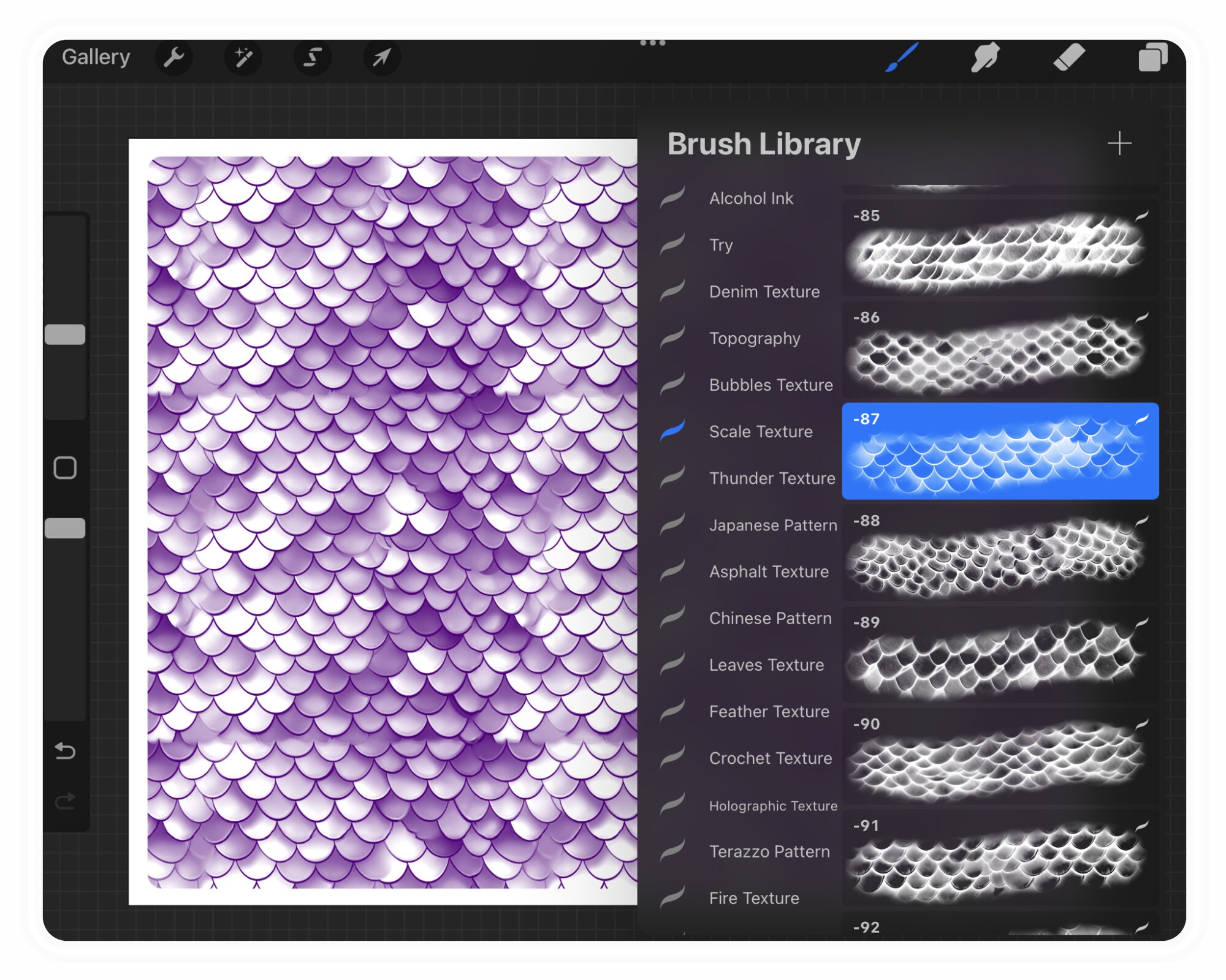 Procreate Scale Texture Brushes: Fish & Mermaid Art (digital Download ...