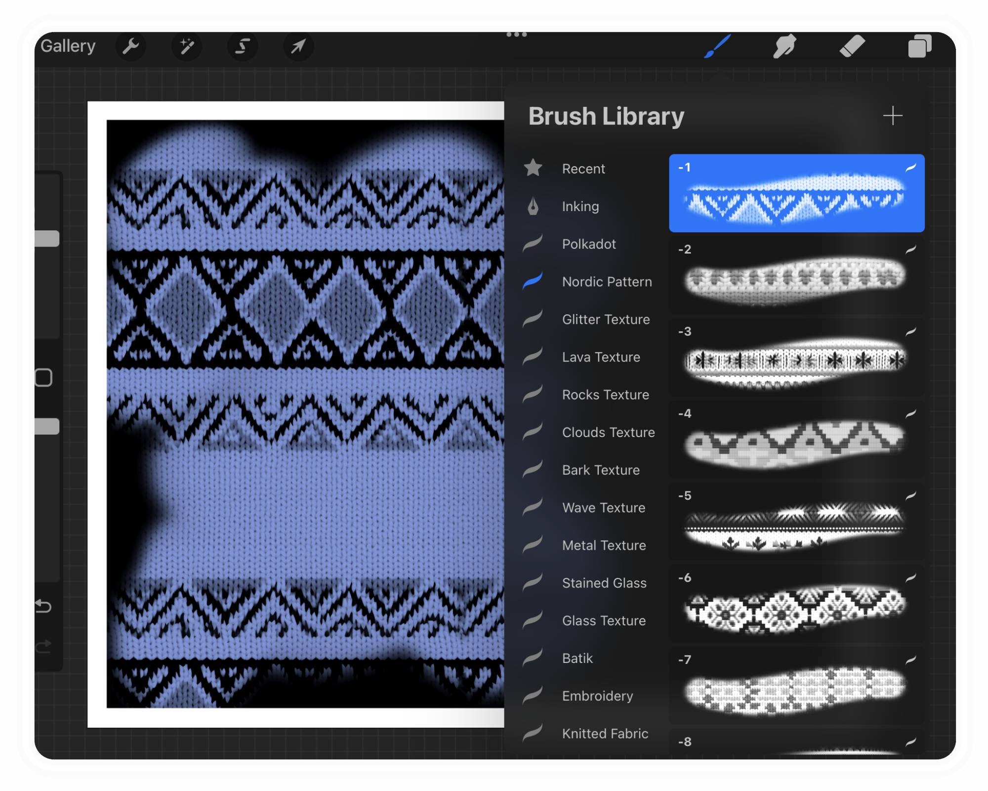 40 Procreate Nordic Pattern Texture Brushes (digital Download) - Etsy