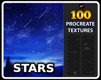 Procreate Stern-Texturbürsten: 100 Galaxy & Sparkle-Pinsel