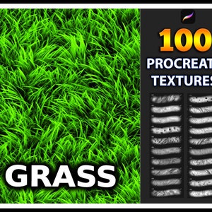 100 Procreate Grass Texture Brushes – Seamless Grass Backgrounds for Nature Art