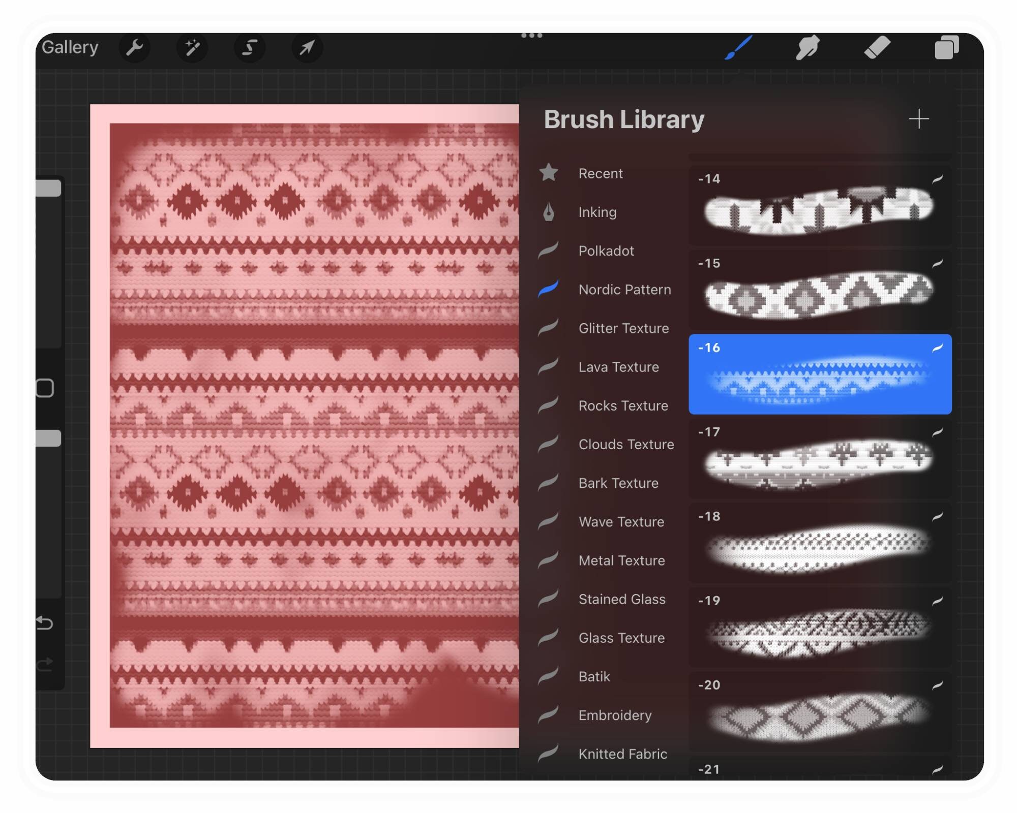 40 Procreate Nordic Pattern Texture Brushes (digital Download) - Etsy