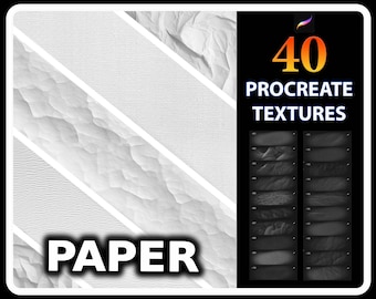 40 Procreate Paper Texture Brushes: Seamless Digital Art (Digital Download)