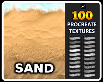 100 Procreate Sand Textur Pinsel für Strand, Wüste & Sand für die digitale Kunst