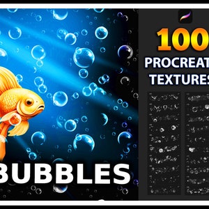 100 Procreate Bubbles Texture Brushes, Bubbles texture for procreate, Soap bubble brushes, Procreate Bubble brush, Procreate Texture