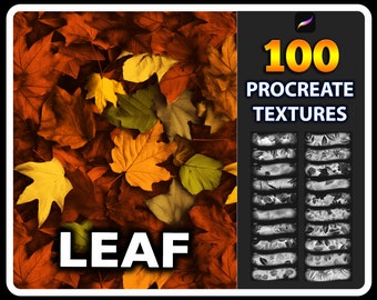 100 Procreate Leaf Texture Brushes: Foliage Brush Set (Digital Download)