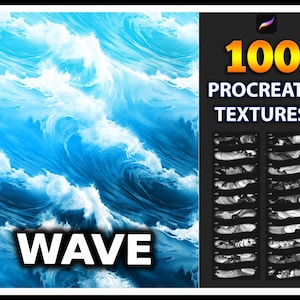 100 Procreate Wave Texture Brushes, Wave texture for procreate, Wave brushes, waves texture, ocean waves texture, water texture, wave brush