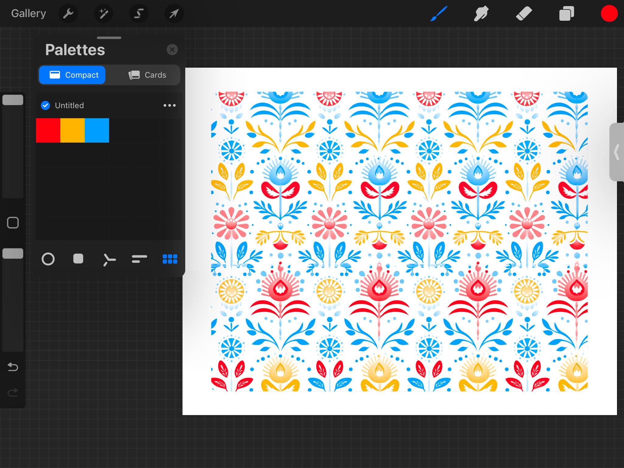 100 Procreate Folk Art Pattern Brushes: Floral & Scandinavian (digital ...