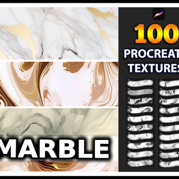 Procreate Marble Texture Brushes, seamless Marble texture for procreate, Floor tile procreate texture