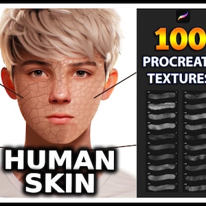 100 pinceaux pour texture de peau humaine Procreate
