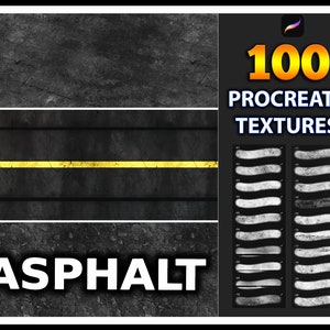 100 Procreate Asphalt Texture Brushes, realistic Asphalt texture for procreate, Road texture, Street texture, Tarmac brush, Concrete Texture