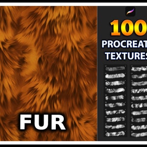100 Procreate Fur Texture, realistic animal fur texture, fur brush, realistic animal brushes, fluffy brushes, procreate fur