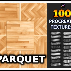 Procreate Parquet Texture Brushes, Wooden Parquet for procreate, Wood Texture procreate, Parquet procreate texture, Wood texture