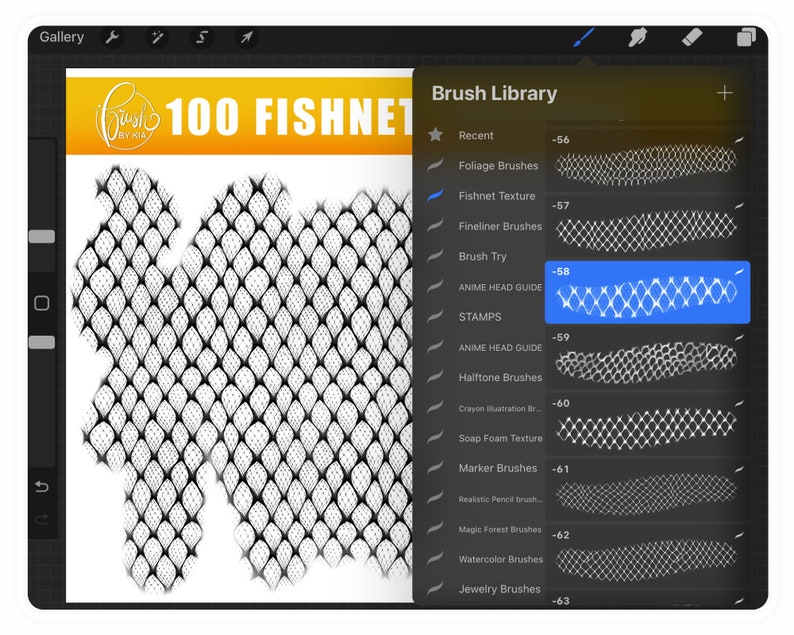 100 PROCREATE TEXTURE, Procreate Brush, Lace Texture
