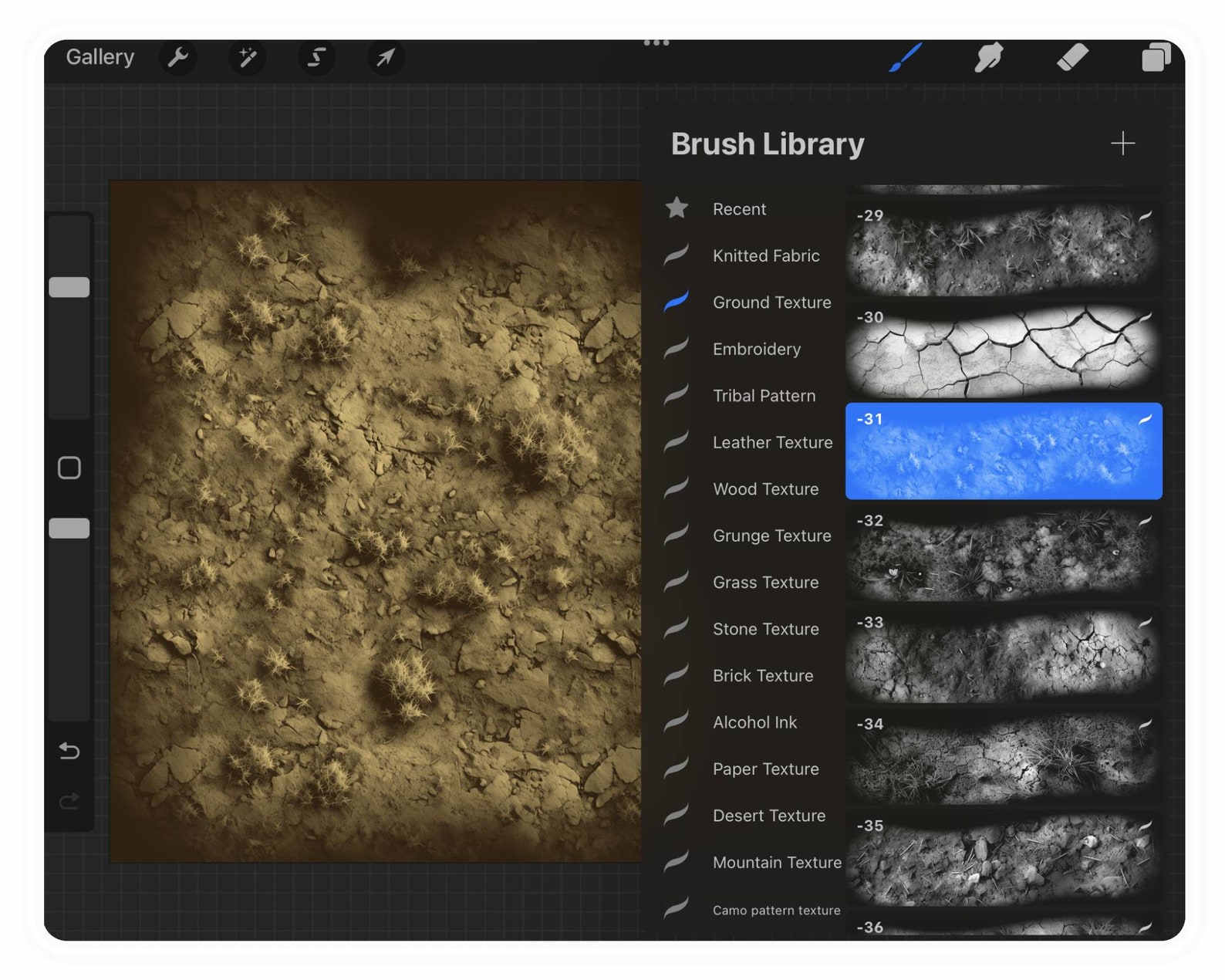 100 Ground Texture Brushes: Seamless Procreate Textures (digital ...