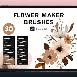 Flower Brush Procreate, Flower Maker Brushes, Petal Brush, Leaves Brushes, Nature Procreate Brushes, Botanical Brush Procreate