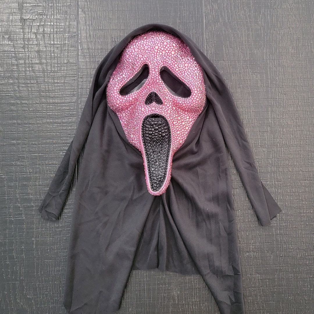 Ghostface Scream Mask Pink Bedazzled, Halloween Costume Etsy