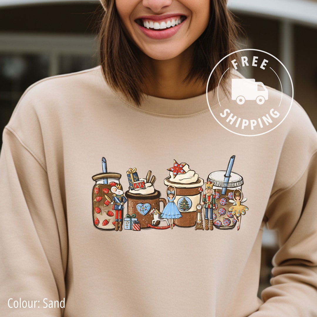 Nutcrackers Coffee Sweatshirt Coffee Lover Gift Christmas Etsy