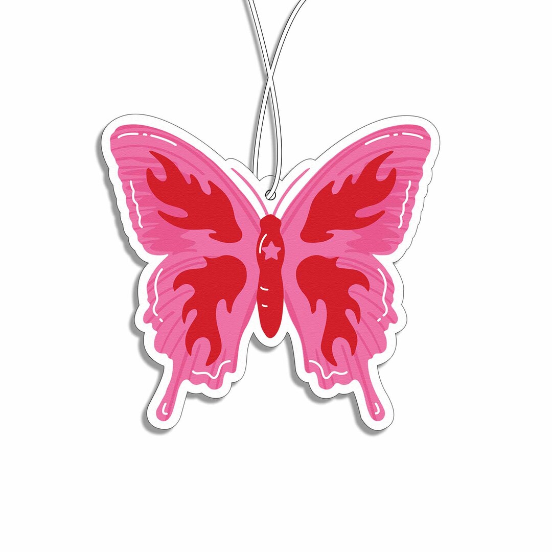 PINK BUTTERFLY Fragrance Tree / Car Air Freshener Etsy Australia