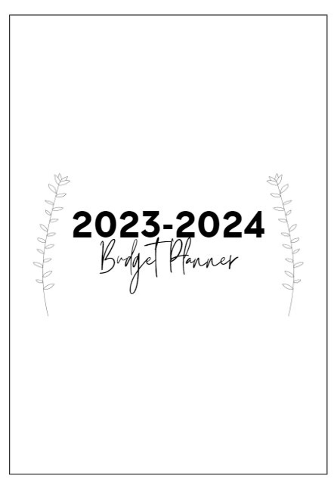 2023 2024 Budget Planner Etsy