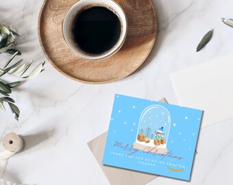 Christmas Teacher Thank You Card: Amazon Theme (Digital Card)