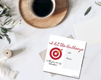 Target Teacher Thank You Card - Bullseye Design (Printable)