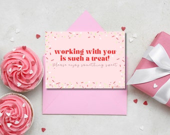 Sweet Treat Co-Worker Card: Dessert Theme Printable (Digital Gift Card)