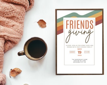 Editable Friendsgiving Invitation Template: Printable & Digital