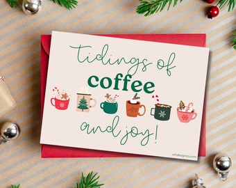 Christmas Coffee Gift Card: Tidings of Joy (Printable Digital Card)
