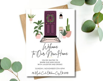 Welcome to Our New Home - Housewarming Invitation - Editable Digital Template - Printable
