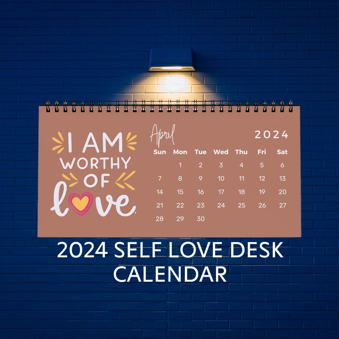 2024 Self Love Desk Calendar 2024 Calendar 2024 Desk Calendar 2024 Cute