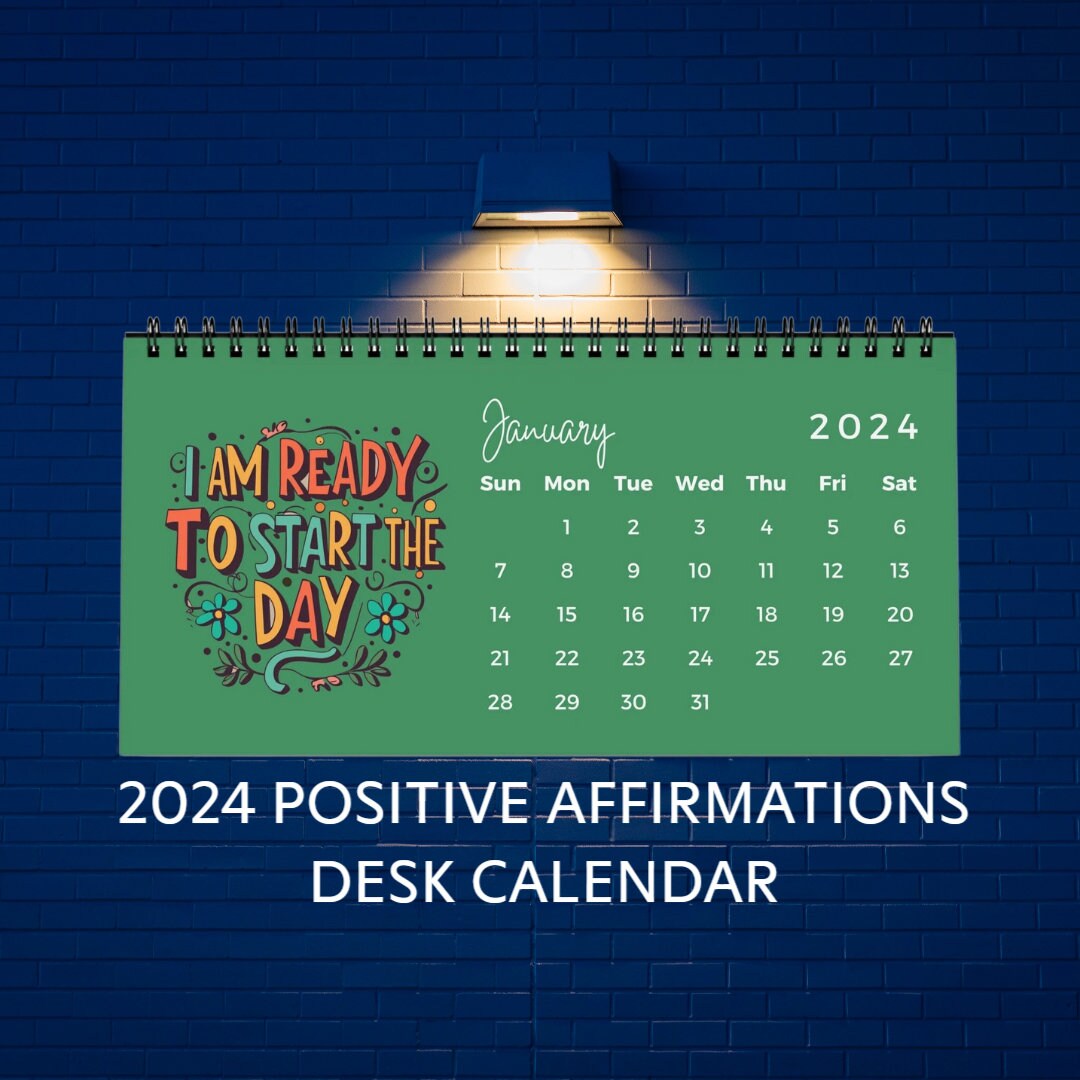 2024 Positive Affirmations Desk Calendar 2024 Calendar 2024 Etsy