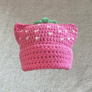 Strawberry Cat Beanie