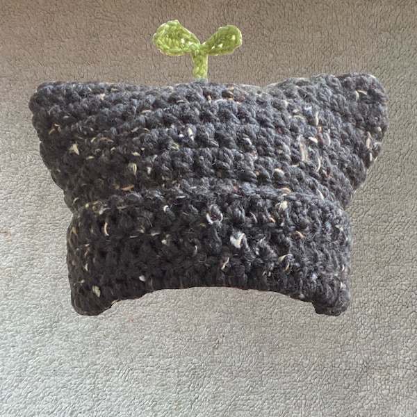 Sprout Plant Cat Beanie