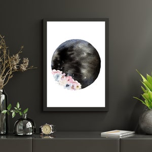 Floral Moon Digital Print
