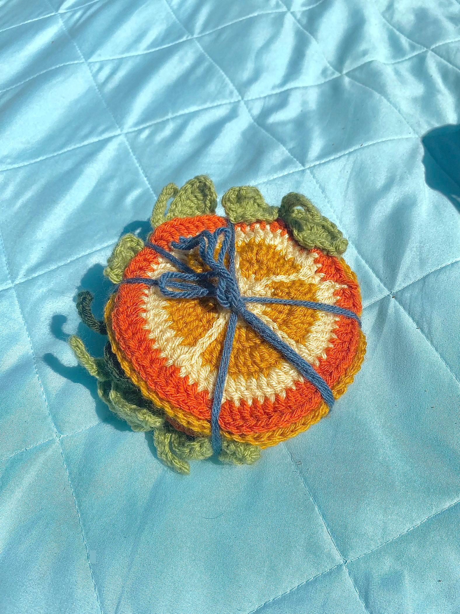 Crochet Citrus Coaster Pattern - Crochet Coaster, Crochet Mug Rug ...