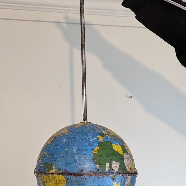 Upcycled Globe Hanging Light