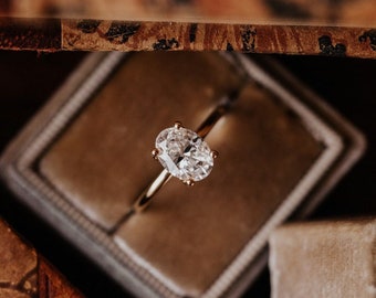 1.25 CT Oval Diamond Moissanite Engagement Ring 14K Solid Gold Ring Wedding Ring Anniversary Gift Propose Ring Promise Ring Ring for Women