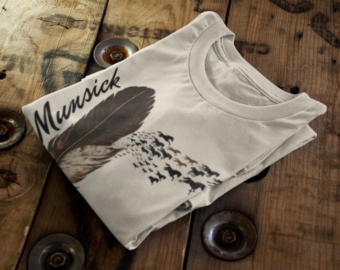 Featured listing image: Ian Munisck Concert T-Shirt, Feather, Wild Horses, Western Shirt