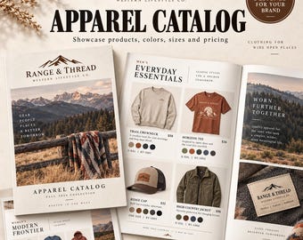 Custom Apparel Catalog Design, Branded PDF Brochure, Wholesale Line Sheet (Digital File)