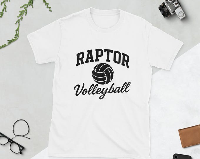 Raptor Volleyball-Unisex Tee in Black