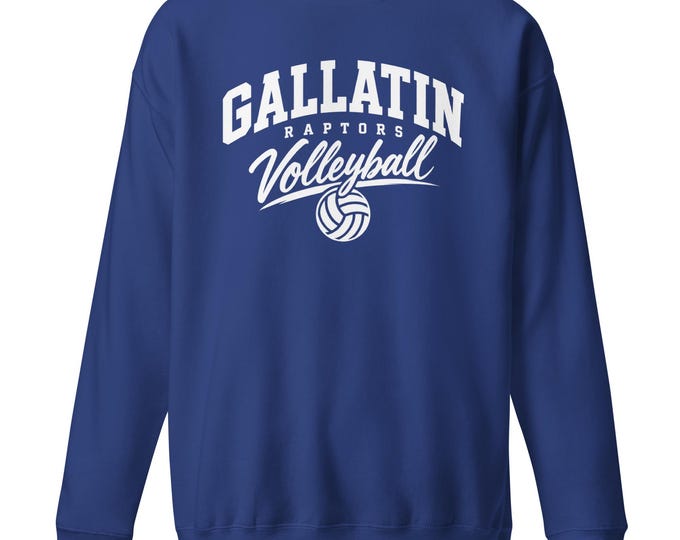 Gallatin Raptors Volleyball Sweatshirt, Volleyball Crewneck, Gallatin High School Spirit Wear, Volleyball Mom Gift, Game Day Sweatshirt