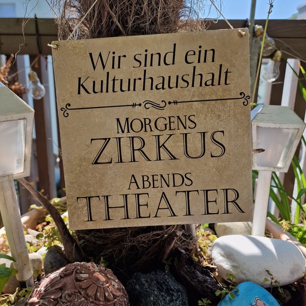 Dekoschild "Wir sind ein Kulturhaushalt"