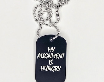 Chaotic Neutral D&D Dog Tag: Anodized Aluminum RPG Necklace