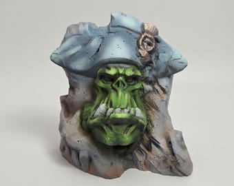 Painted Orc Bust by Txarli Factory | 3D Printed Fantasy Terrain