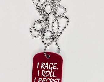 Anodized Aluminum Barbarian Dog Tag Necklace: D&D RPG Accessory