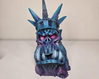 Hand-Painted 3D Printed Statue of Liberty Orc Figurine - Fantasy Tabletop Display