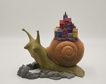 Fantasy Snail City Dice Tower | Hand-Painted 3D Printed PLA | Fates End Licensed Tabletop Accessory